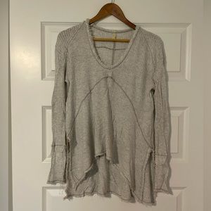 Distressed Waffle Long Sleeve Tee